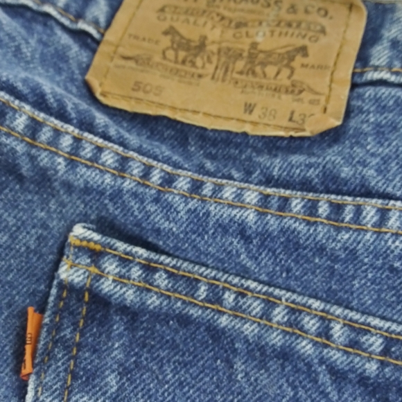 Vintage Levi's 505 straight blue jeans men size 38 X 32 - Picture 5 of 5